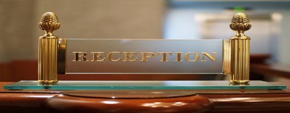 Hotel reception desk